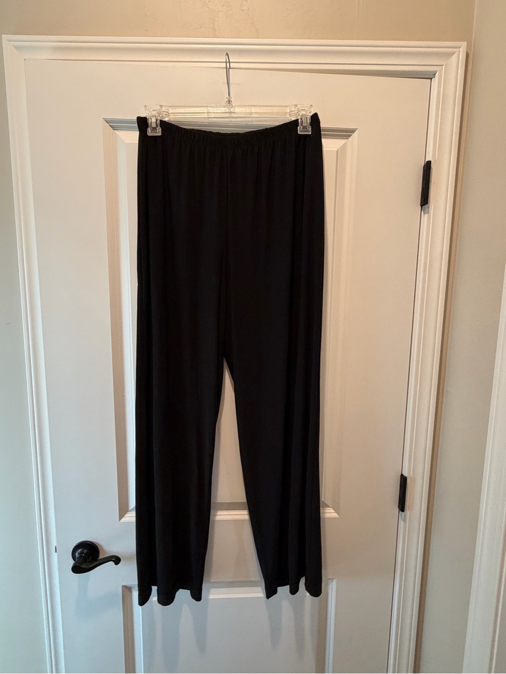 Onyx Nite Black Wide-Leg Pull-On Pants